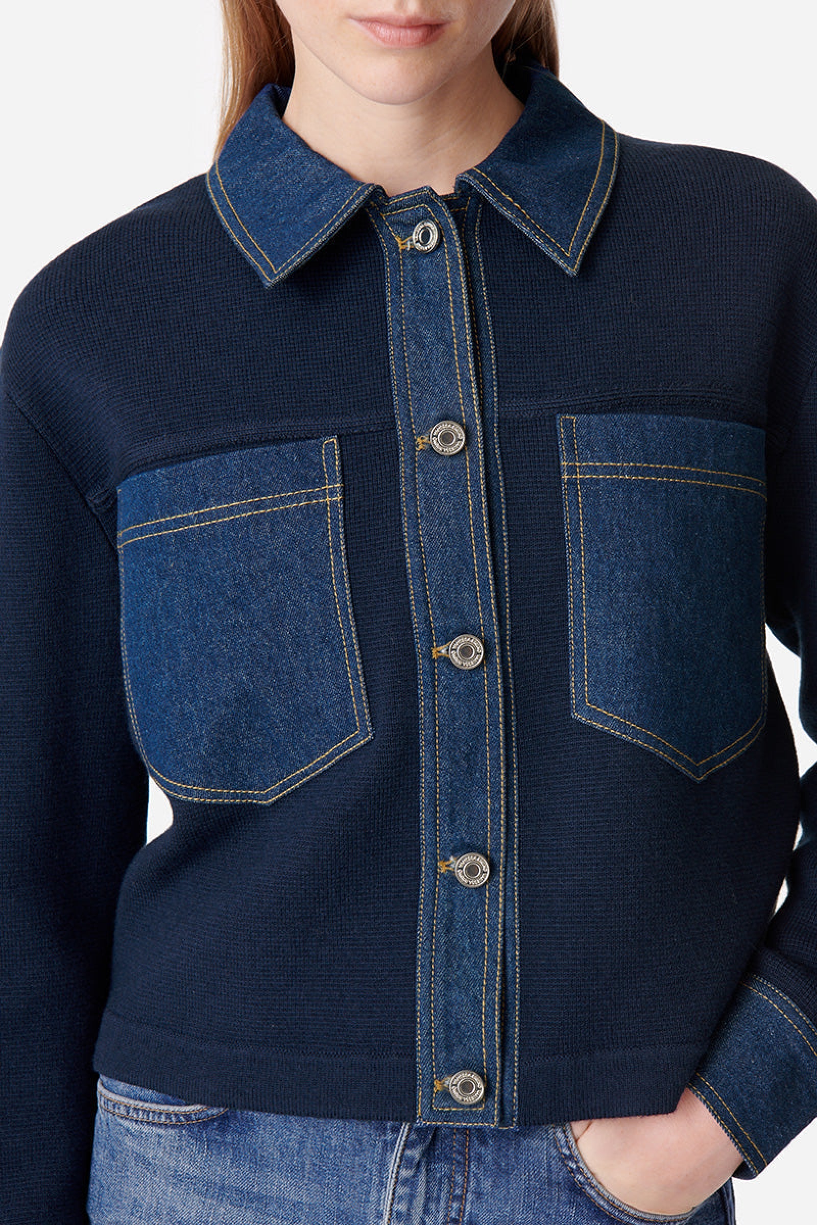 Veste Denver en laine - Bleu