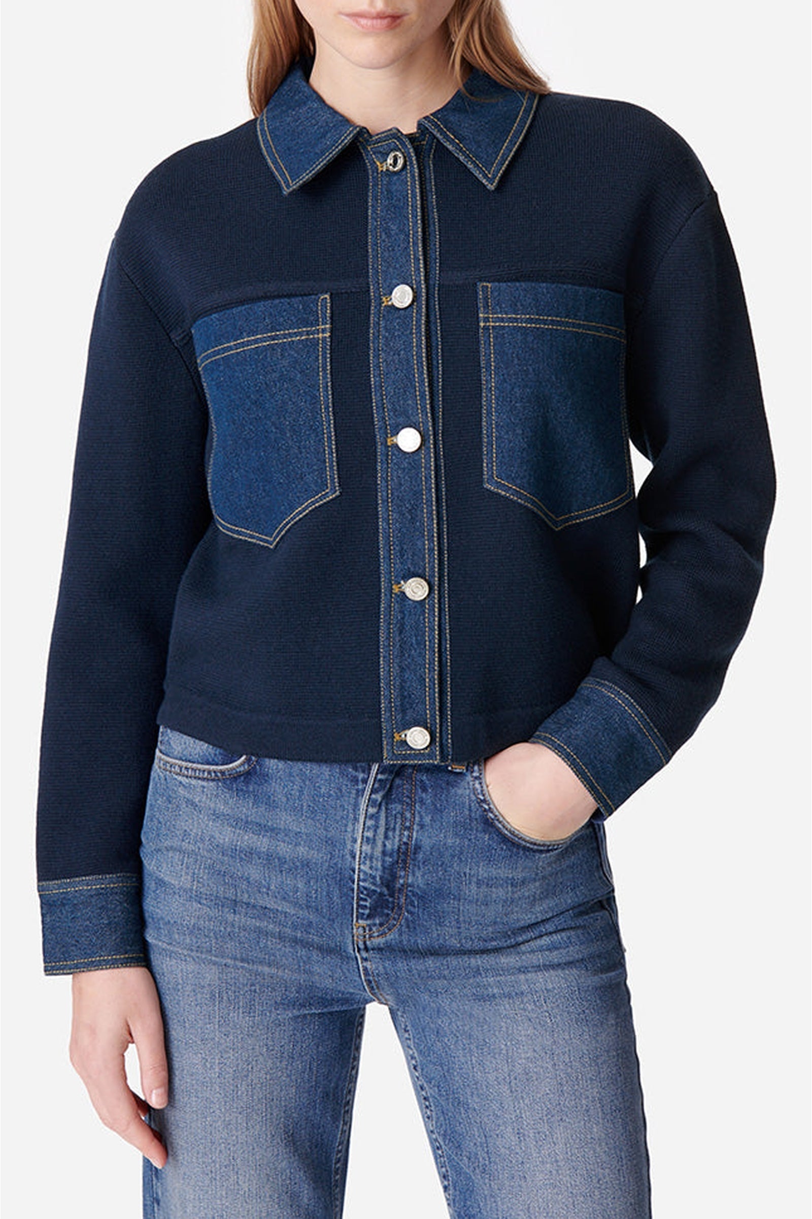 Veste Denver en laine - Bleu