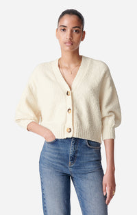 26 QTY NEW // ECRU / Cardigan Dalinda - ECRU