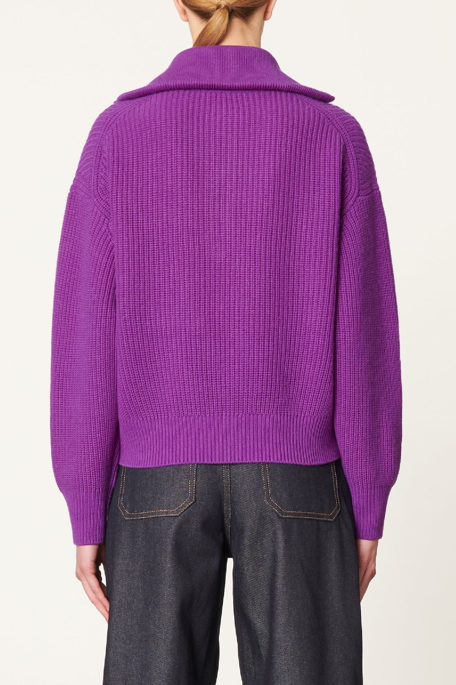 Pull Darsha en laine - Raisin