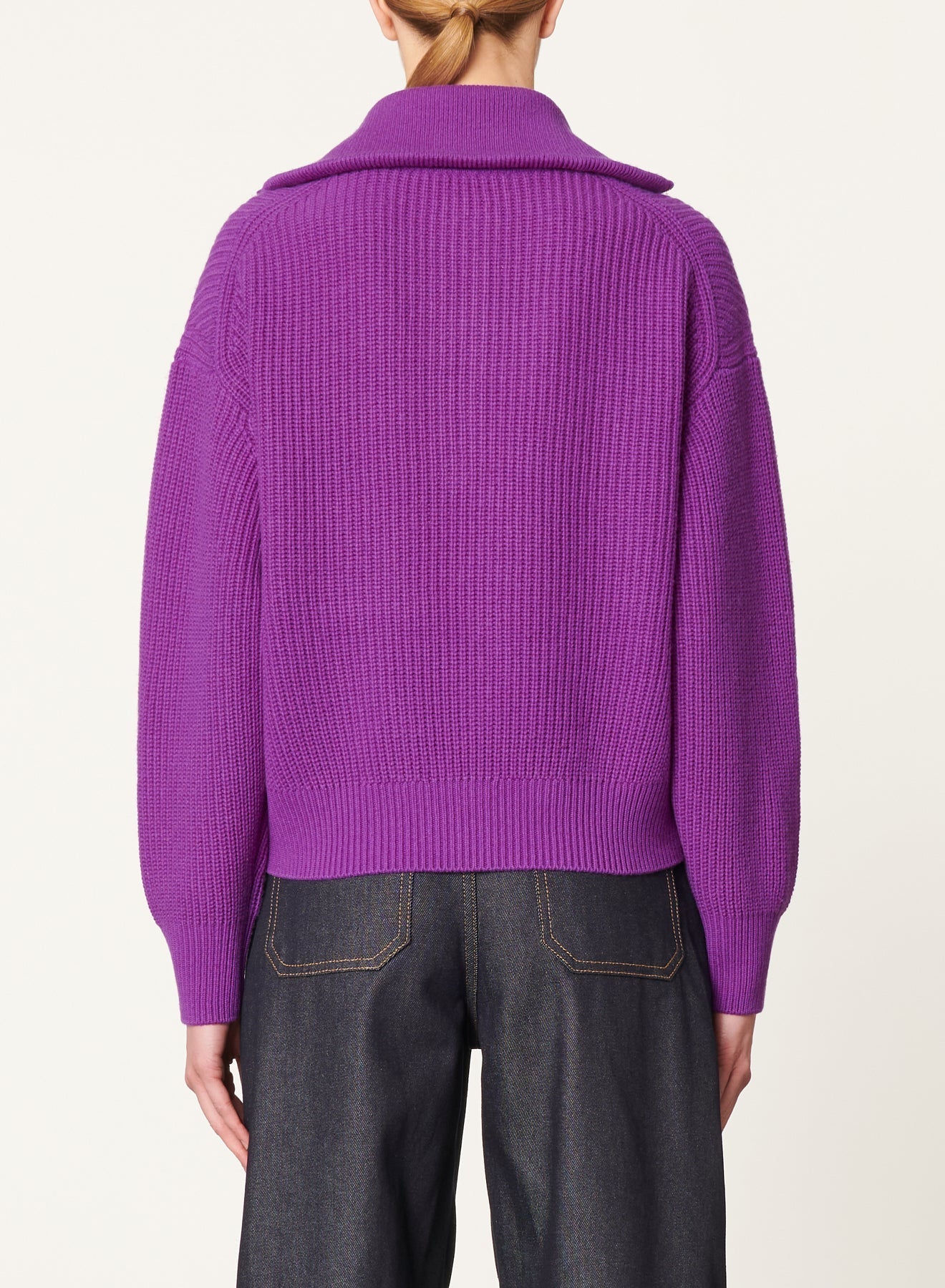 Pull Darsha en laine - Raisin