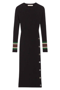 Robe midi Dagmar en laine mélangée - Noir