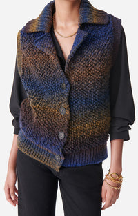 18 QTY NEW // PETROLE / Gilet Sans Manches Dilda - PETROLE