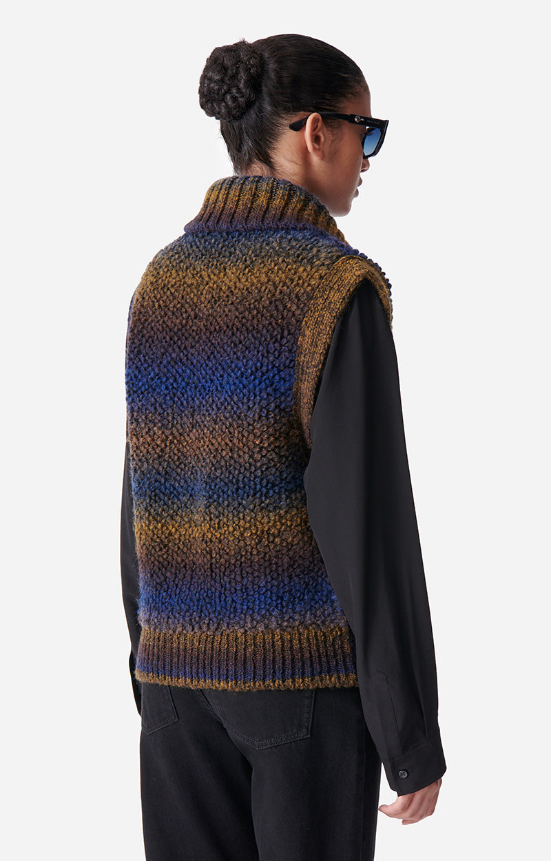 18 QTY NEW // PETROLE / Gilet Sans Manches Dilda - PETROLE