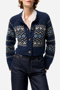RECO : 150 // Cardigan Damas en laine - Marine