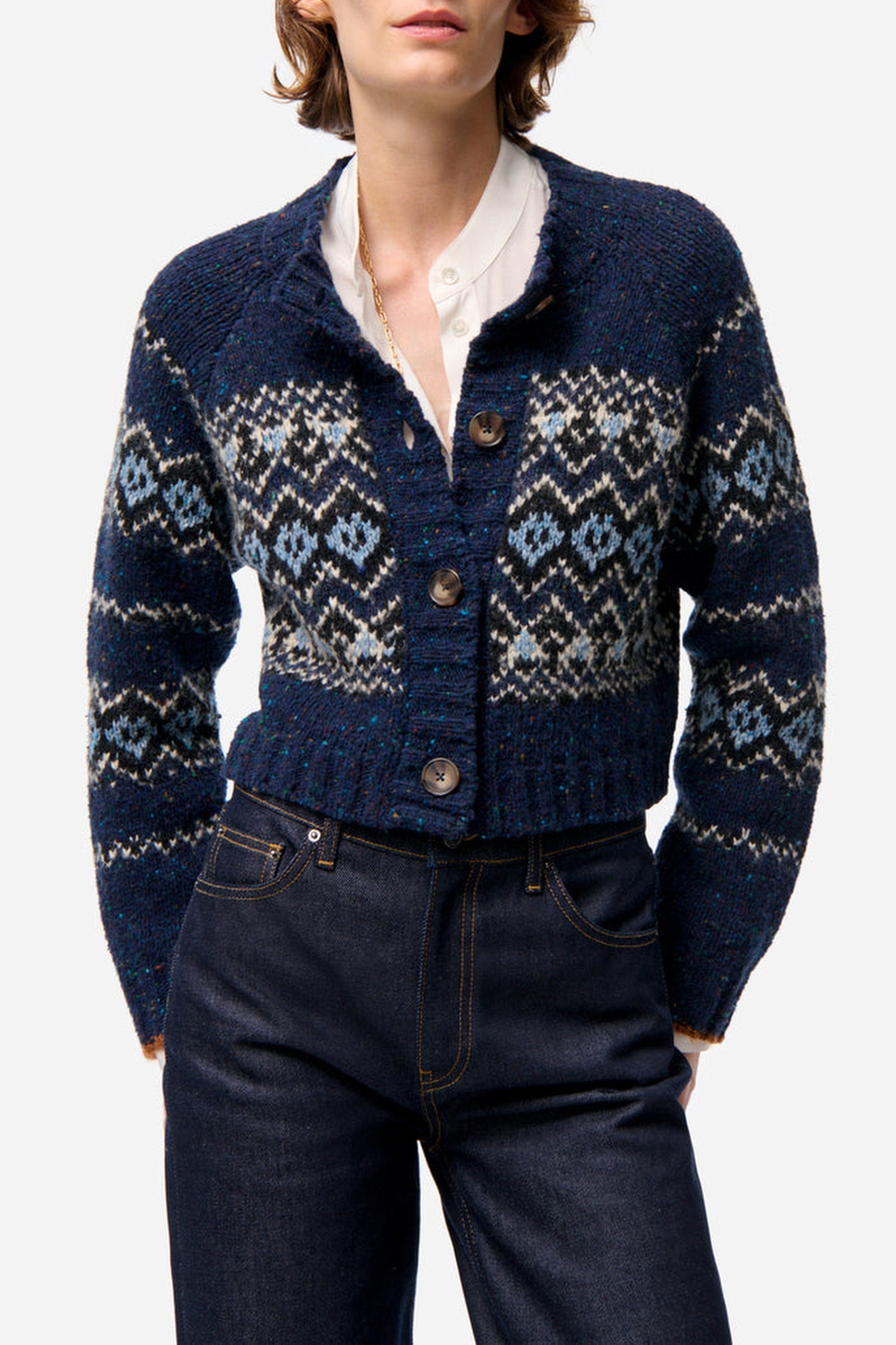 RECO : 150 // Cardigan Damas en laine - Marine