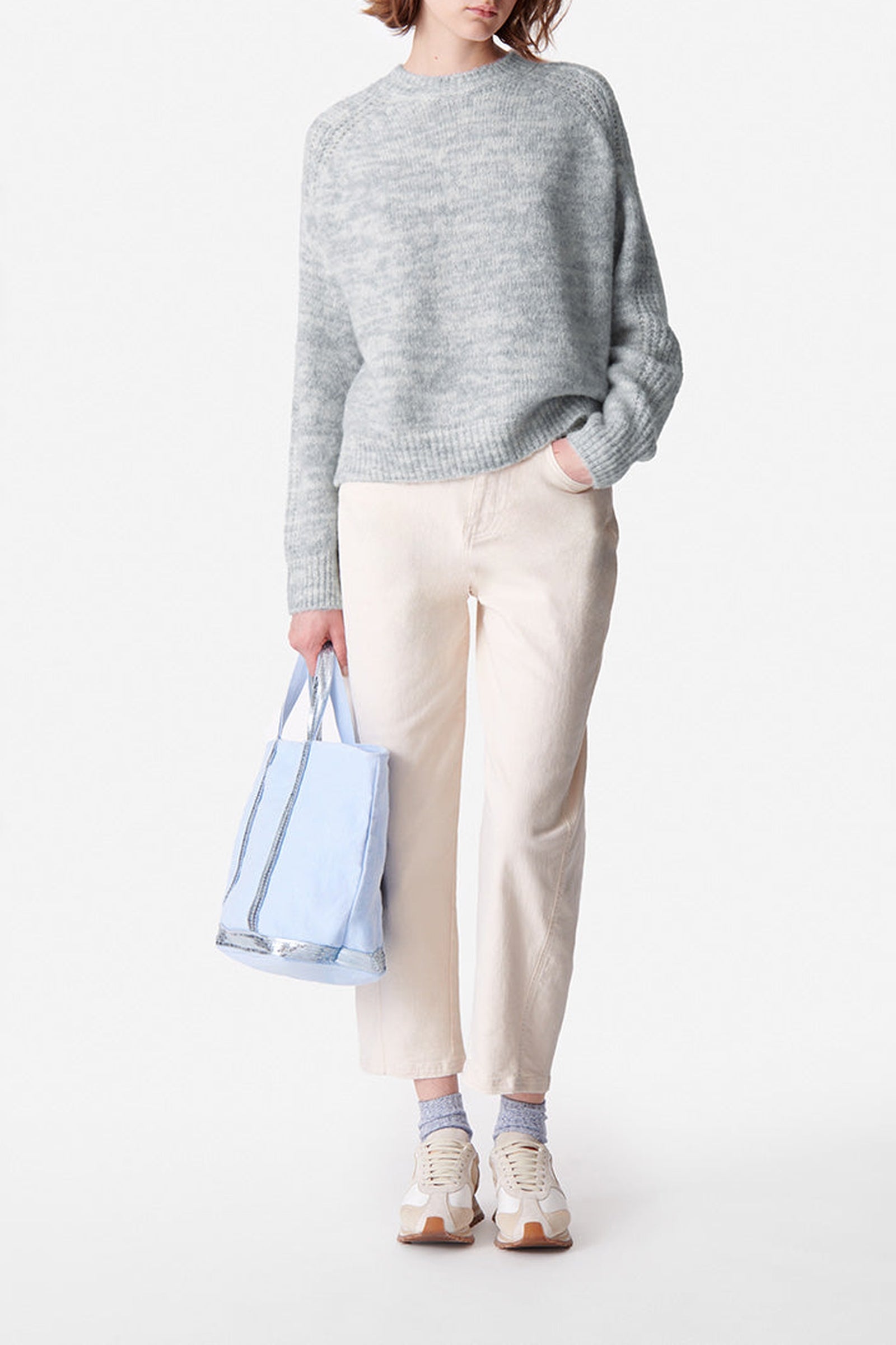 Pull oversize Donia en laine mélangée - Iris