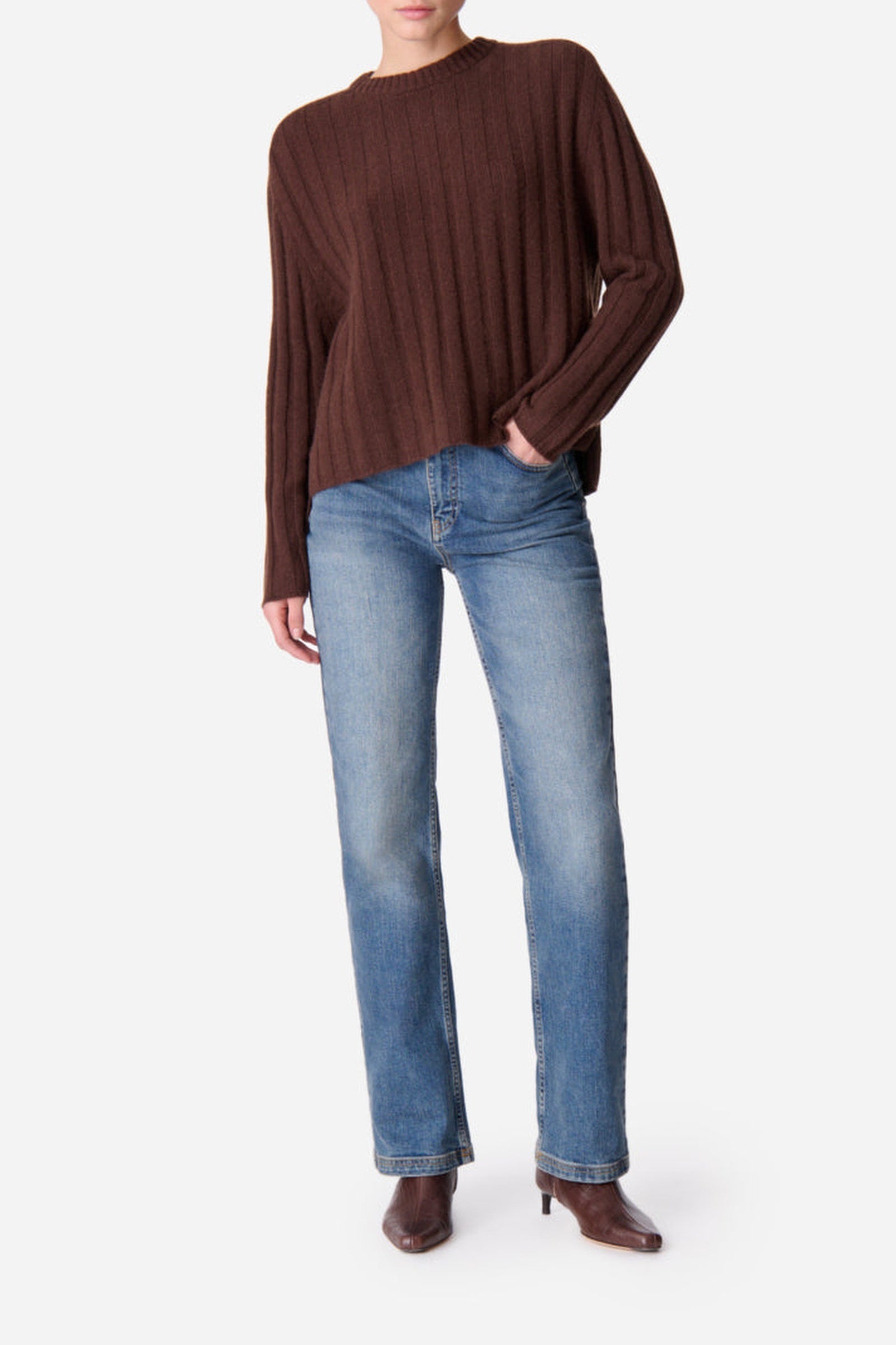 RECO : 180 // Pull Dulcina en cachemire - Brun