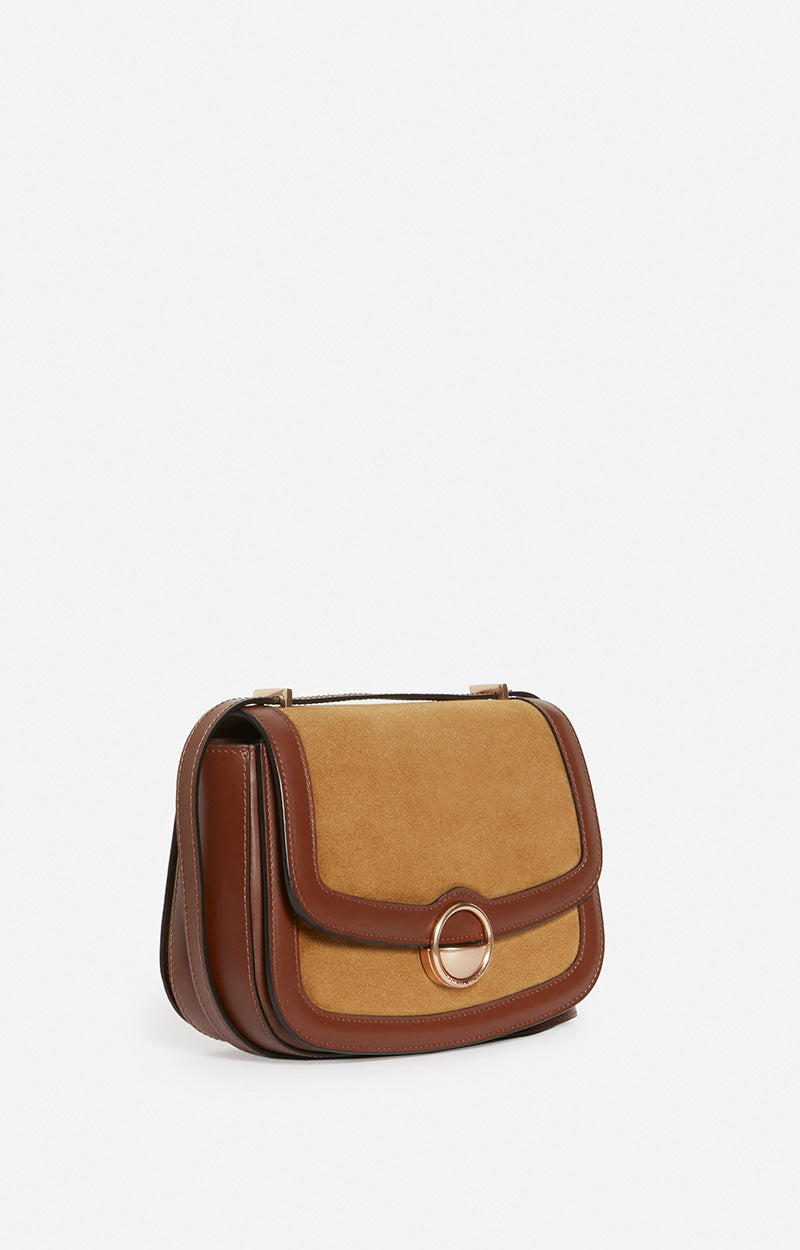 Sac à rabat Romy en cuir - Noisette & Caramel