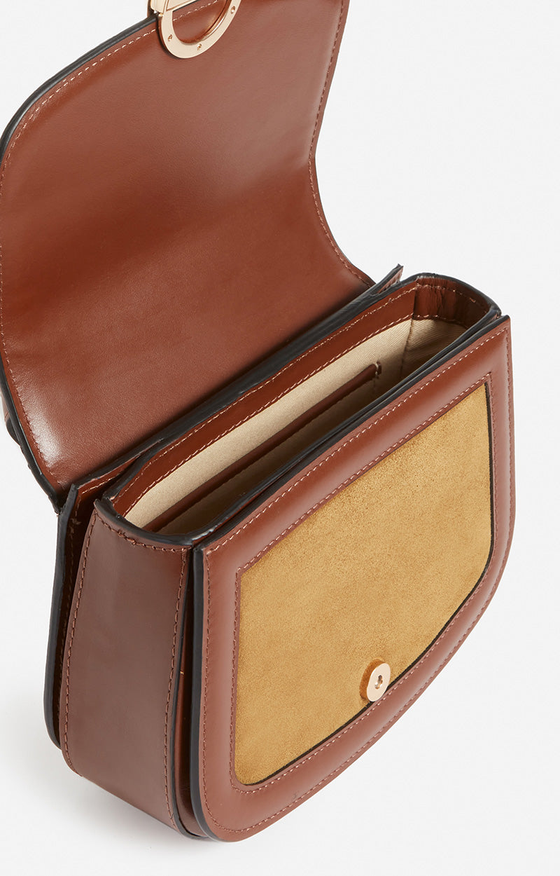 80 QTY NEW // NOISETTE/CARAMEL / Petit Sac À Rabat Romy - NOISETTE/CARAMEL