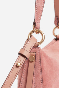 Small Daily suede bag - Old Rose