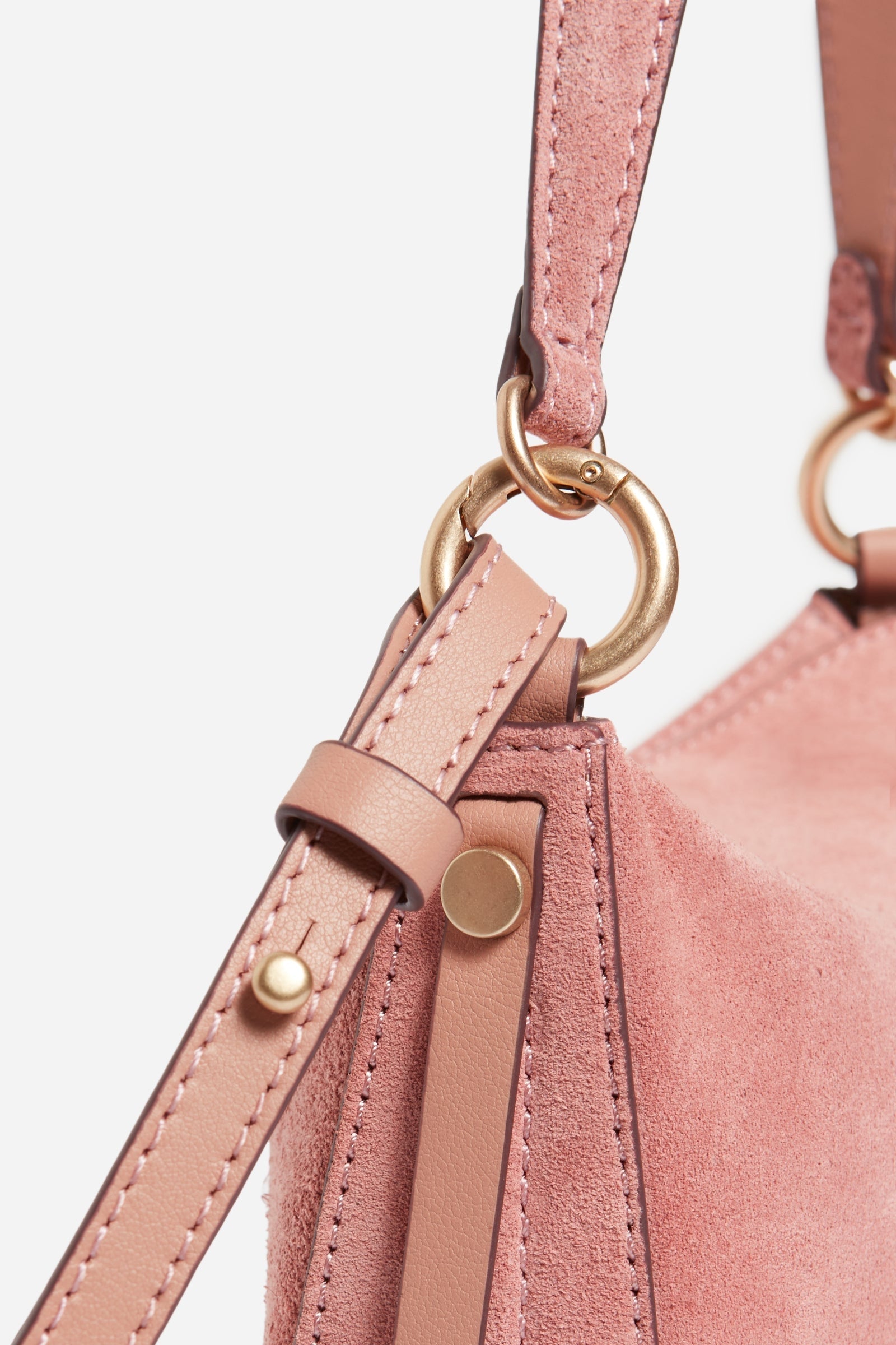 Small Daily suede bag - Old Rose