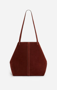 Grand cabas Daily en daim - Cognac