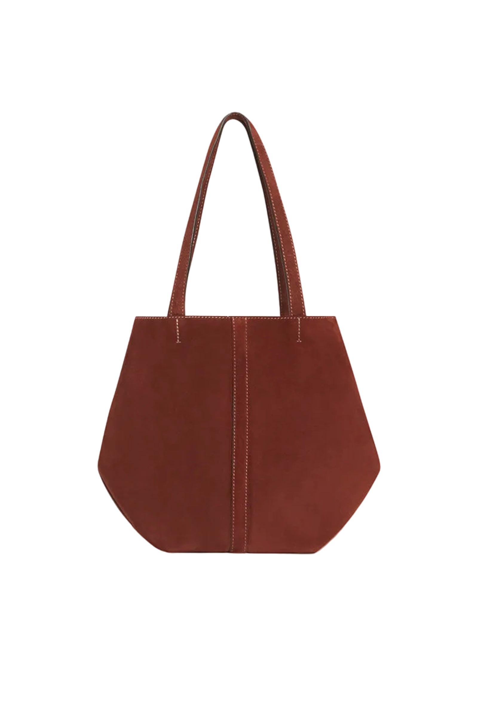 Petit cabas Daily en daim - Cognac