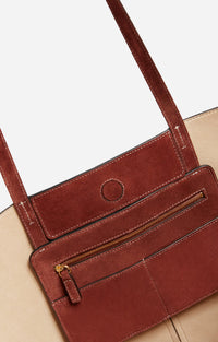 Grand cabas Daily en daim - Cognac