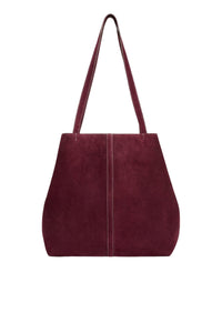RECO : 220 // Grand cabas Daily en cuir velours - Prune