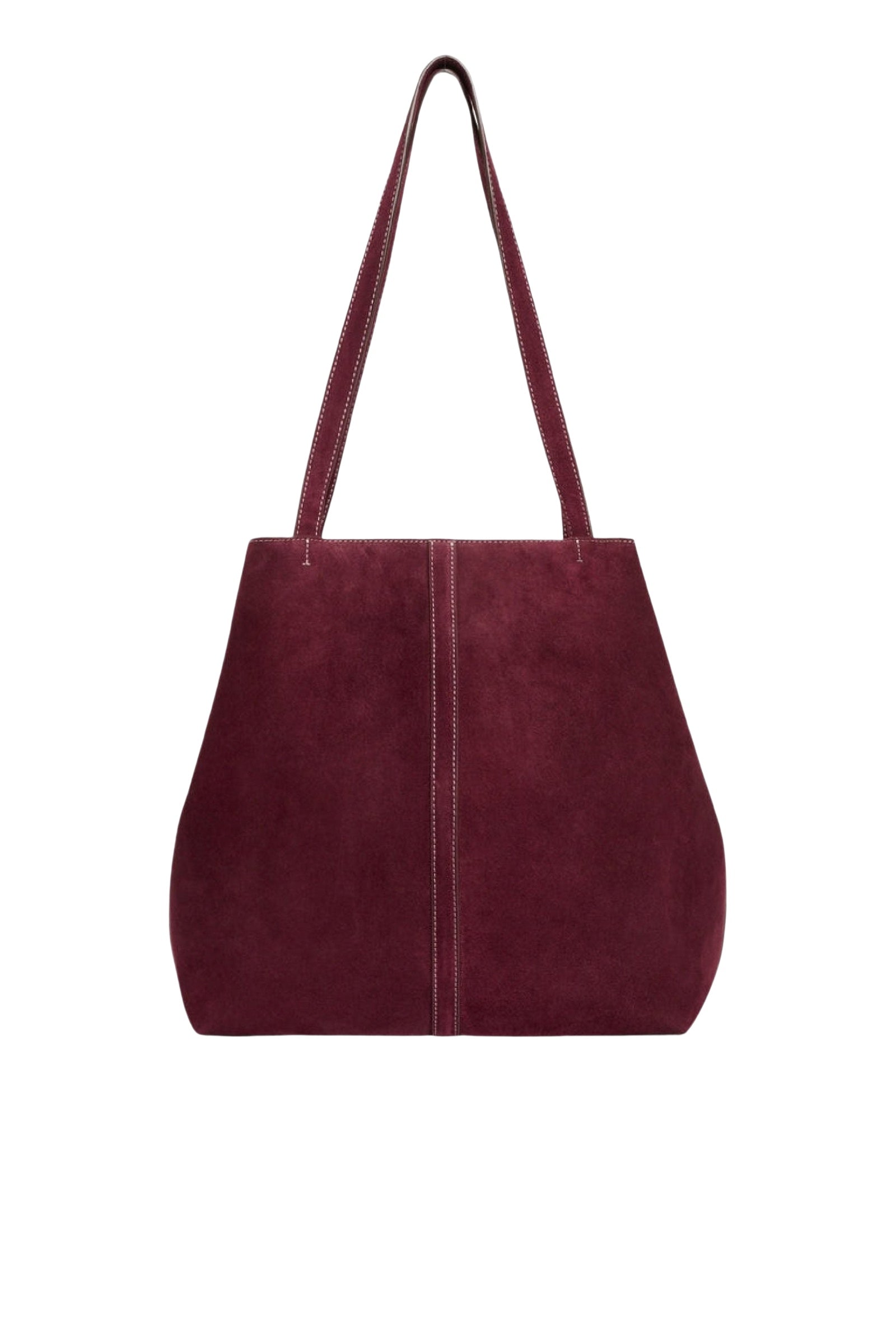 RECO : 220 // Grand cabas Daily en cuir velours - Prune