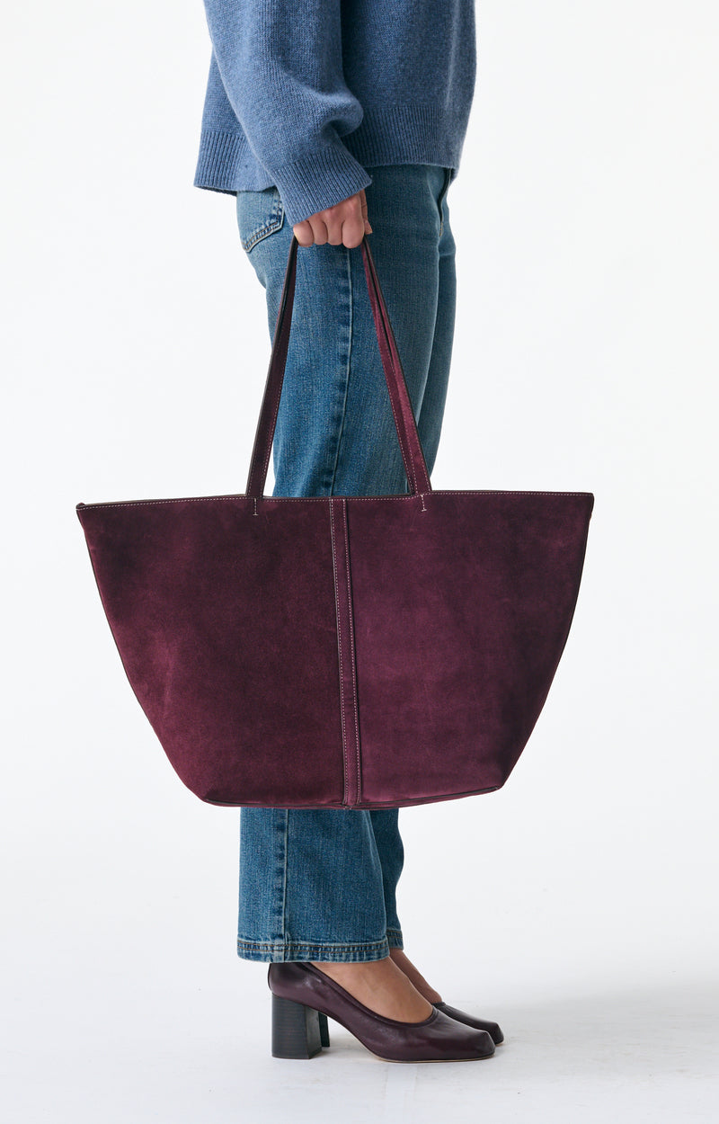 Grand Cabas Daily En Cuir Velours