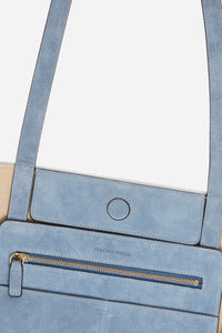 Iconic Daily large suede tote bag - Iris