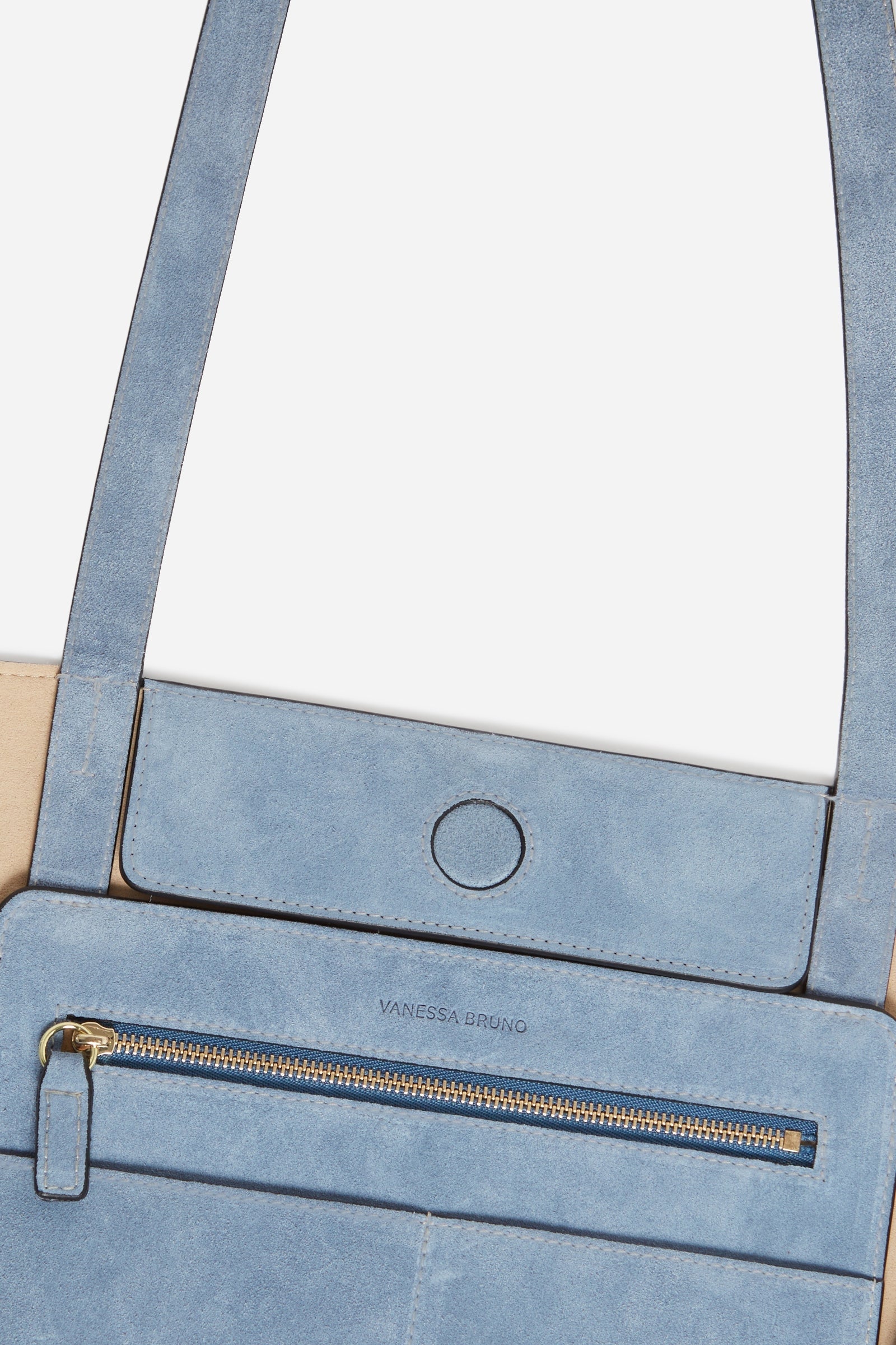 Iconic Daily large suede tote bag - Iris