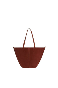 Petit cabas Daily en daim - Cognac