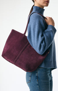 Petit Cabas Daily En Cuir Velours