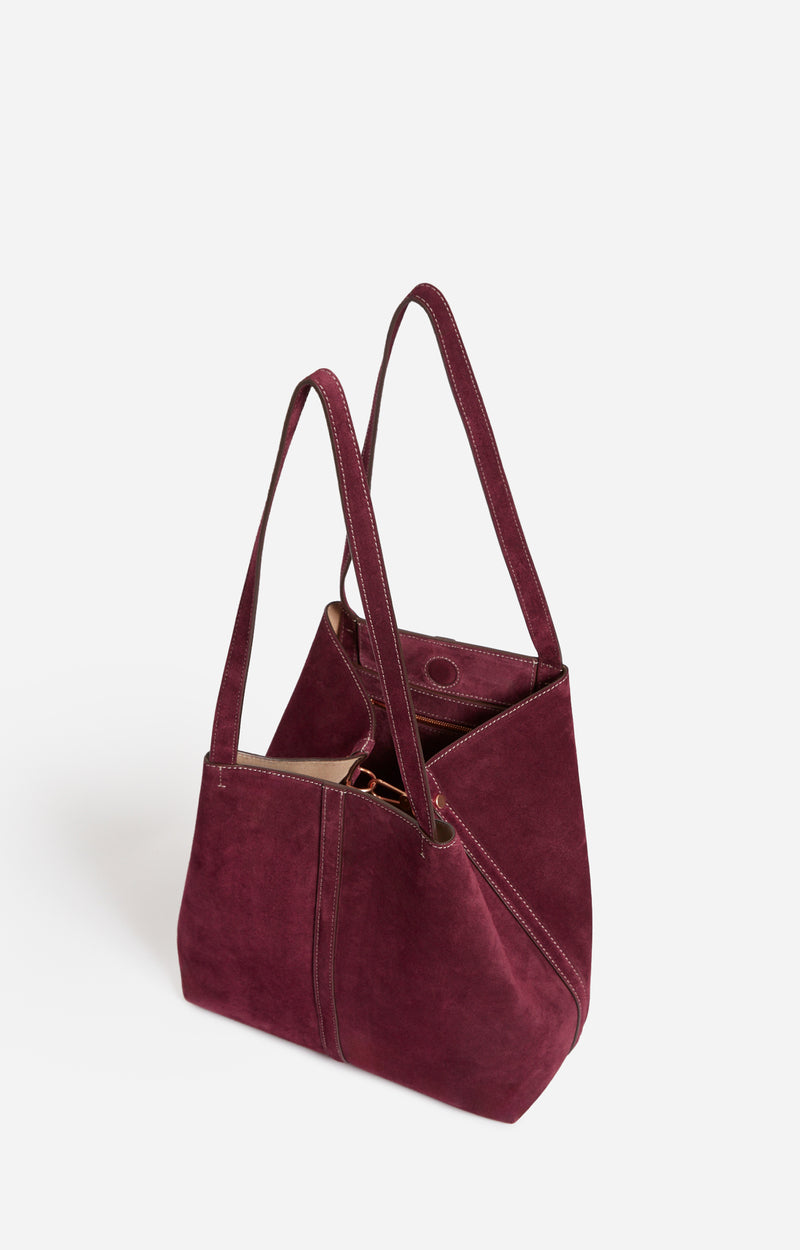 Petit Cabas Daily En Cuir Velours