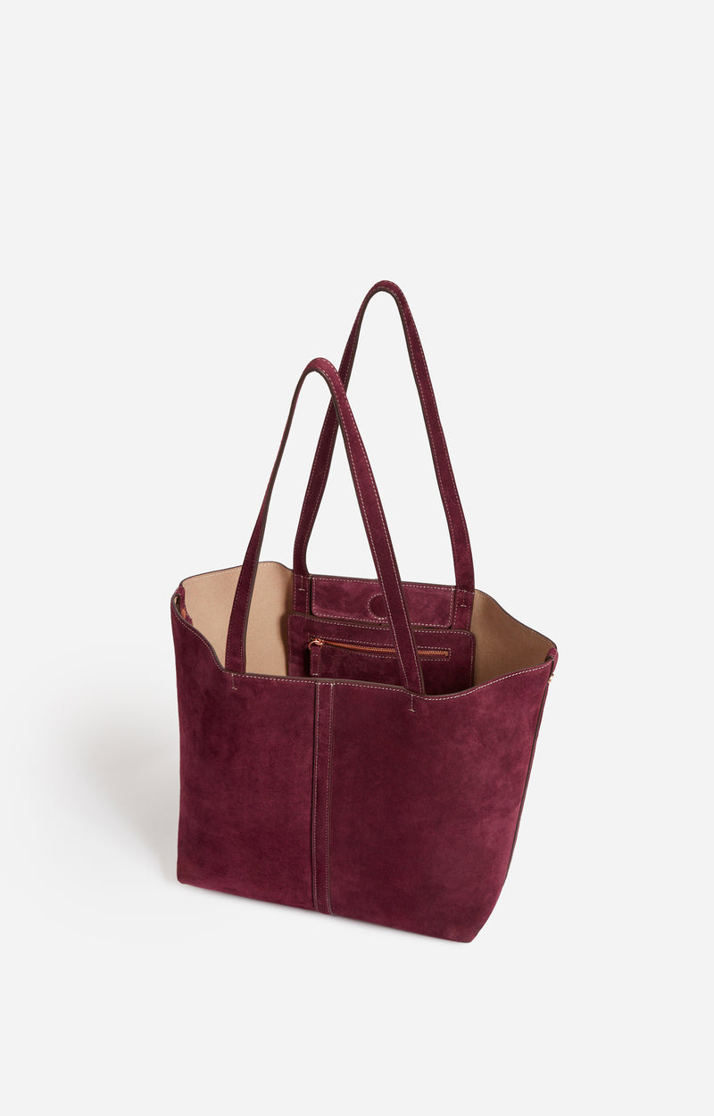 Petit Cabas Daily En Cuir Velours