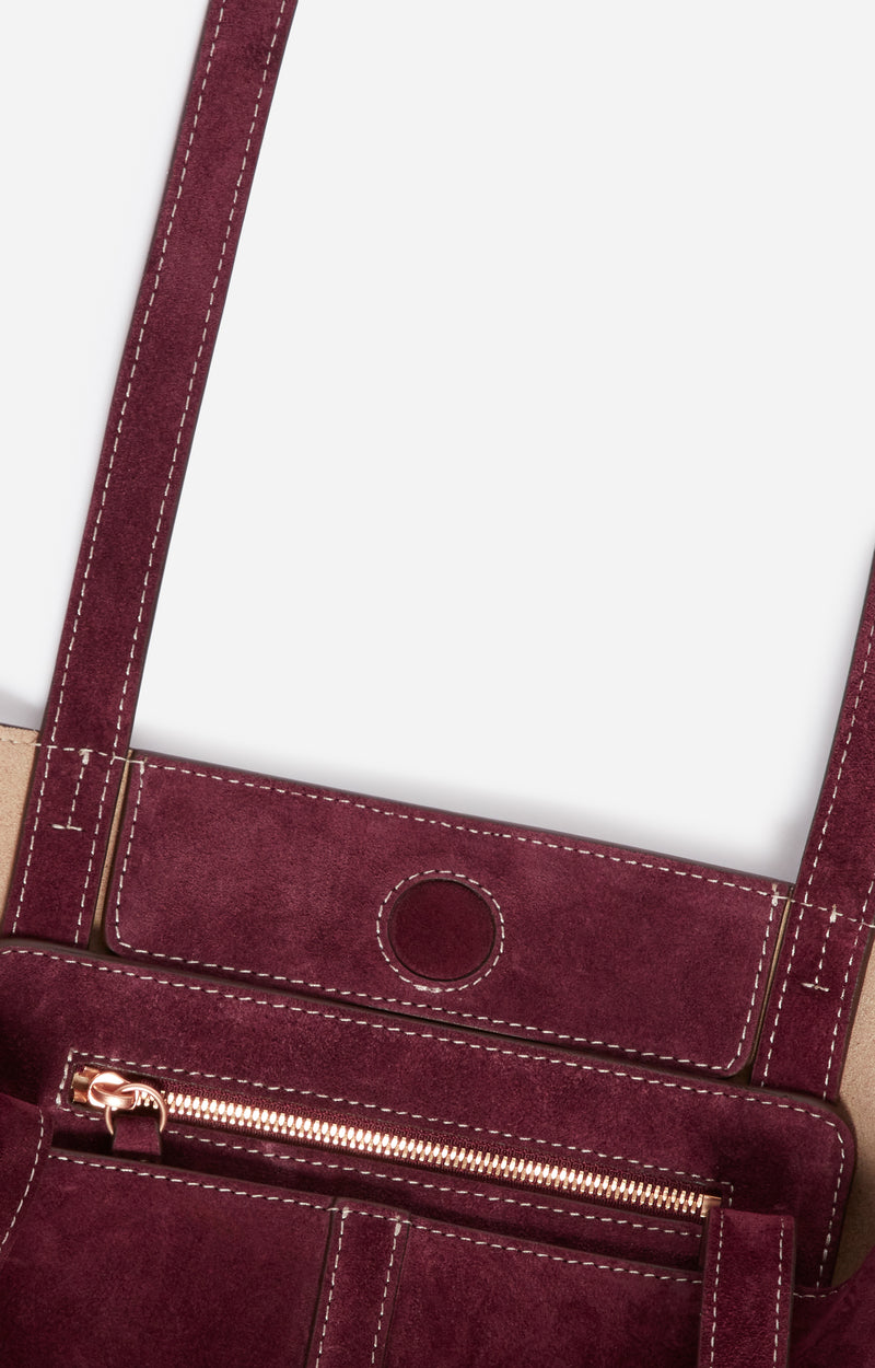 Petit Cabas Daily En Cuir Velours