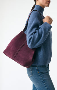 Petit Cabas Daily En Cuir Velours