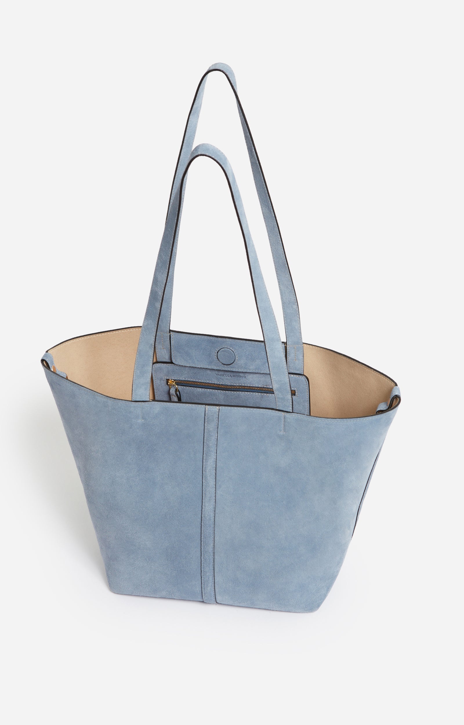Petit cabas Daily en daim - Iris