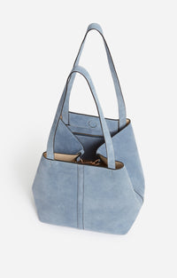 Petit cabas Daily en daim - Iris