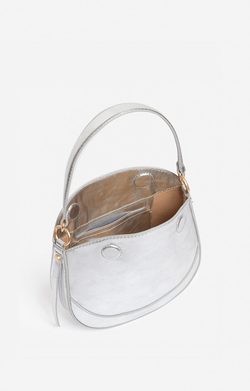 14 QTY NEW // ARGENT / Petit Sac Daily en Cuir - ARGENT