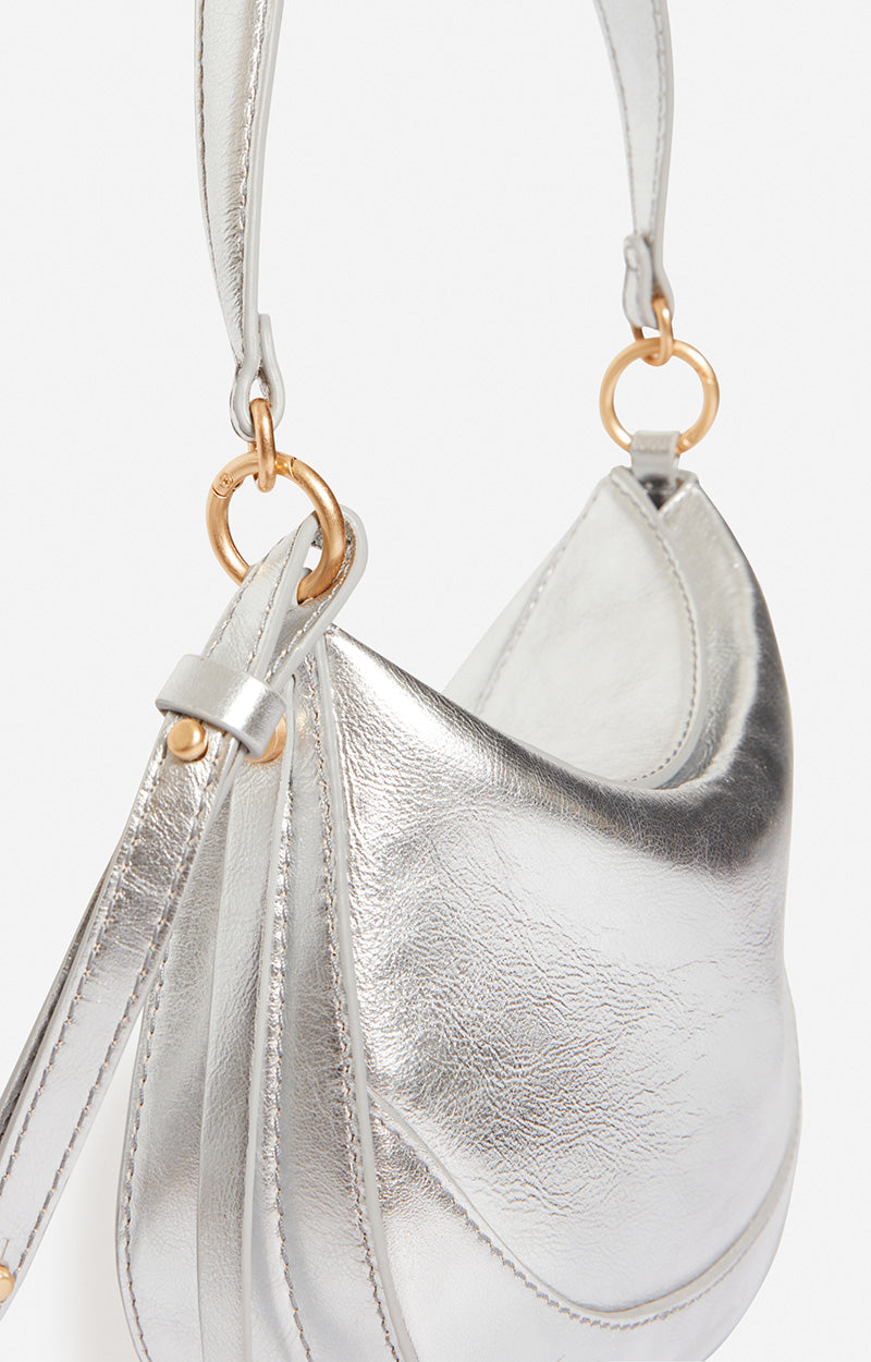 14 QTY NEW // ARGENT / Petit Sac Daily en Cuir - ARGENT