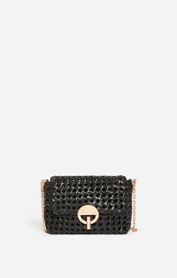 7 QTY NEW // NOIR / Grand Sac Moon En Cuir - NOIR