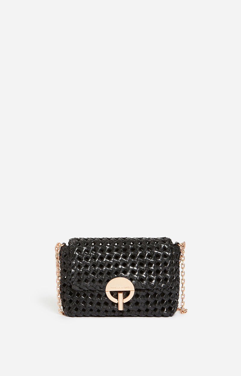 7 QTY NEW // NOIR / Grand Sac Moon En Cuir - NOIR