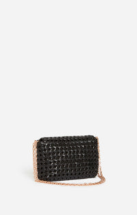 7 QTY NEW // NOIR / Grand Sac Moon En Cuir - NOIR