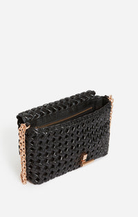 7 QTY NEW // NOIR / Grand Sac Moon En Cuir - NOIR
