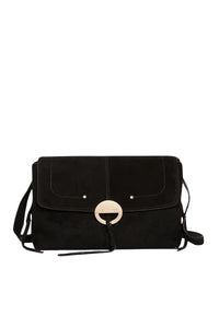 Grand Sac Othilia en daim - Noir
