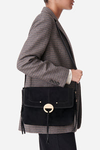 Othilia Large Suede Bag - Black