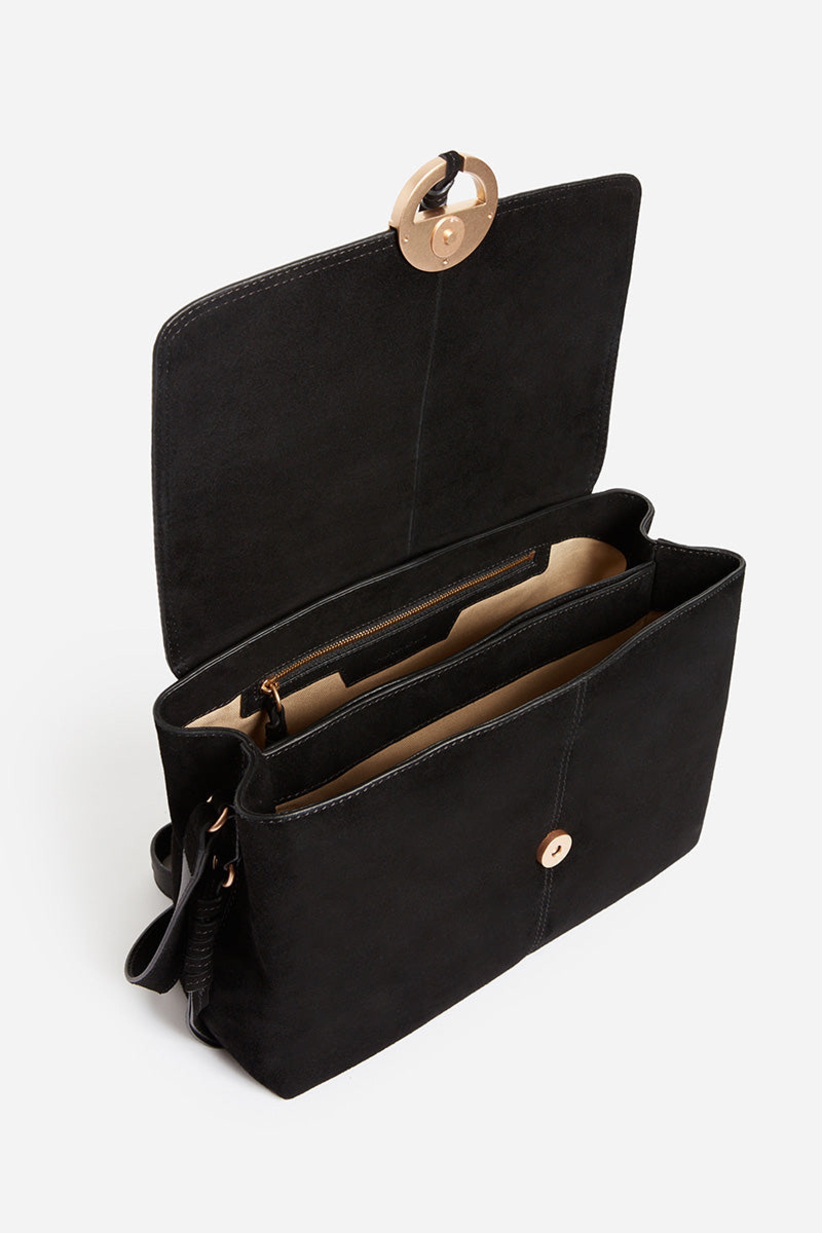 Othilia Large Suede Bag - Black