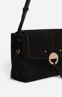Grand Sac Othilia en daim - Noir