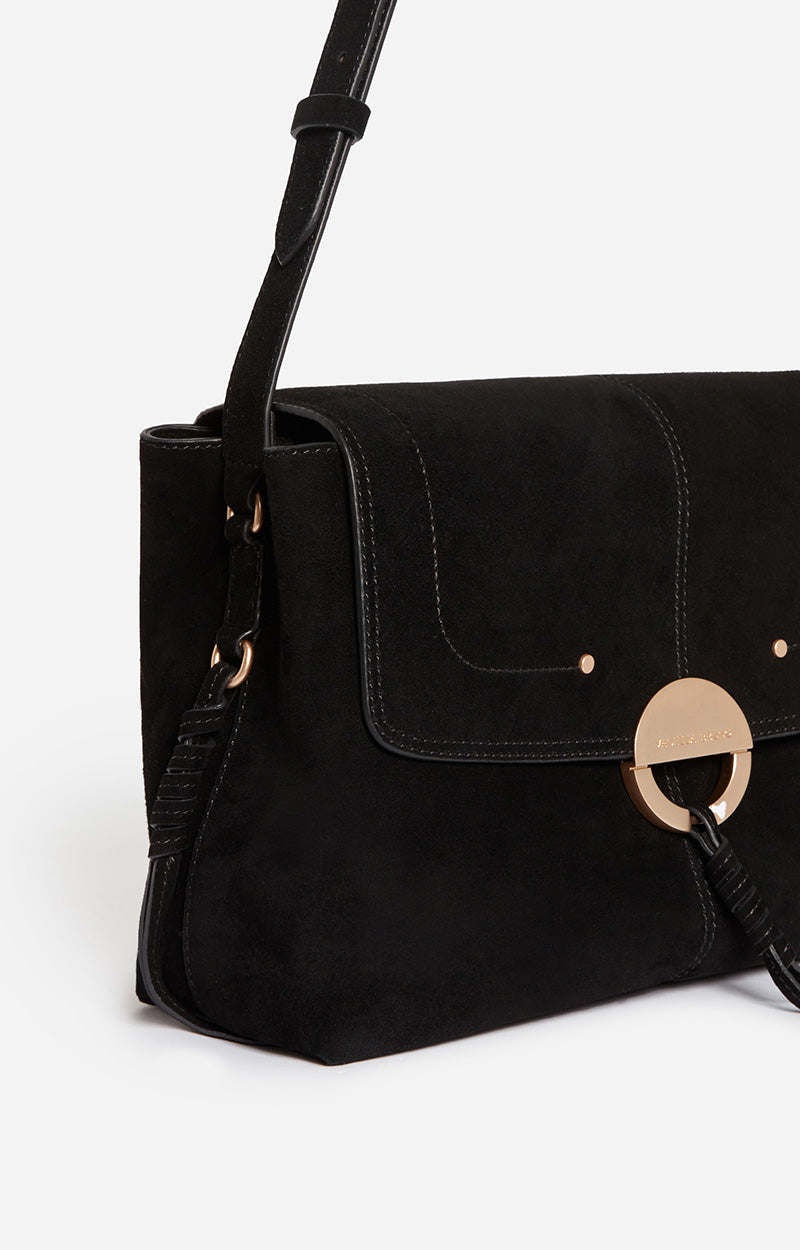 Grand Sac Othilia en daim - Noir