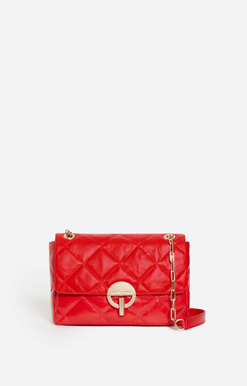 20 QTY NEW // ROUGE / Grand Sac Moon En Cuir - ROUGE