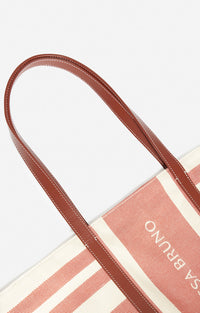 40 QTY NEW // COGNAC / Cabas XL En Toile - COGNAC