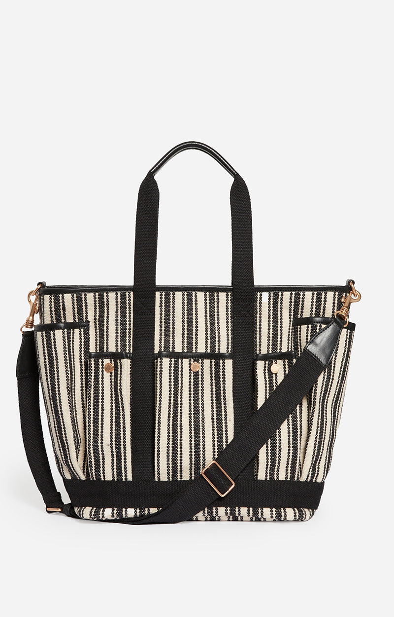 25 QTY NEW // NOIR/BLANC / Cabas L Multipoches - NOIR/BLANC