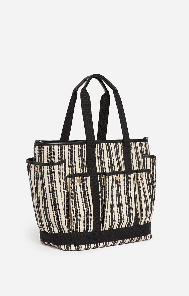 25 QTY NEW // NOIR/BLANC / Cabas L Multipoches - NOIR/BLANC