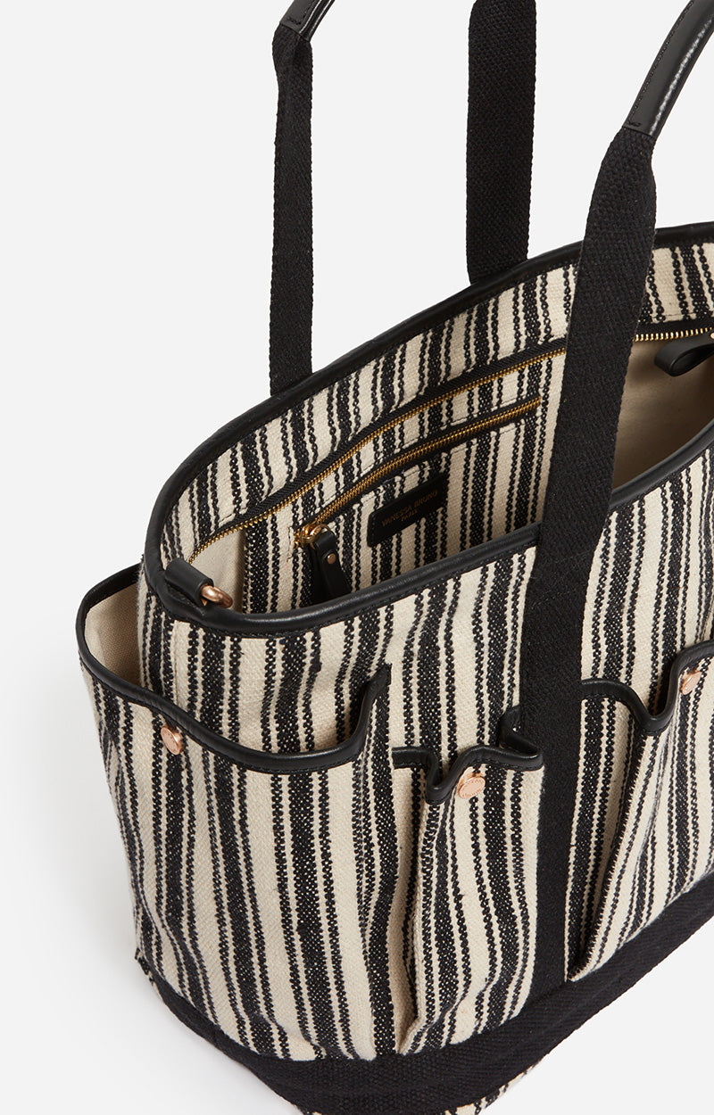 25 QTY NEW // NOIR/BLANC / Cabas L Multipoches - NOIR/BLANC