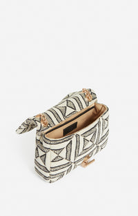 50 QTY NEW // NOIR / Petit Sac Moon En Coton Mélangé - NOIR