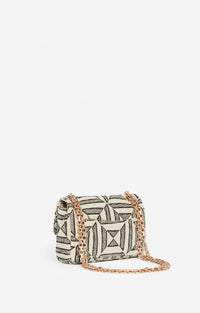 50 QTY NEW // NOIR / Petit Sac Moon En Coton Mélangé - NOIR